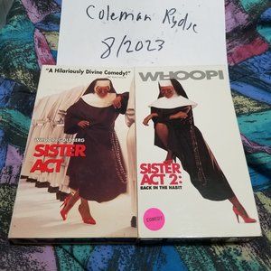 Sister Act & Sister Act 2: Back In The Habit VHS Whoopi Goldberg lot